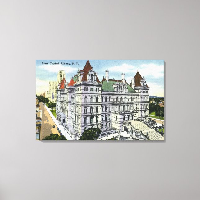 Exterior View of the State Capitol Building # Canvas Print (Front)