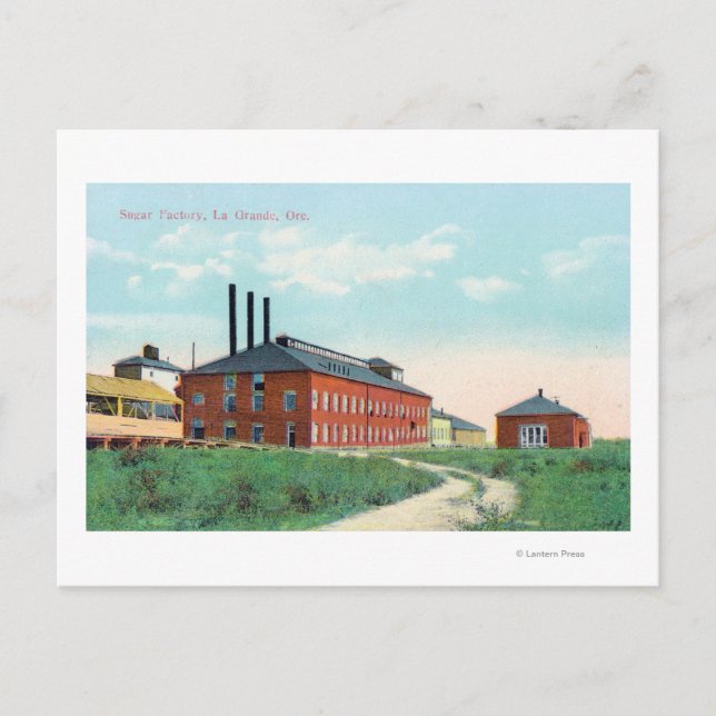 Exterior View of the Sugar Factory Postcard (Front)