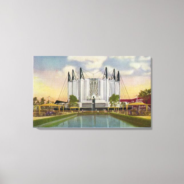 Exterior View of the Travel Building Canvas Print (Front)