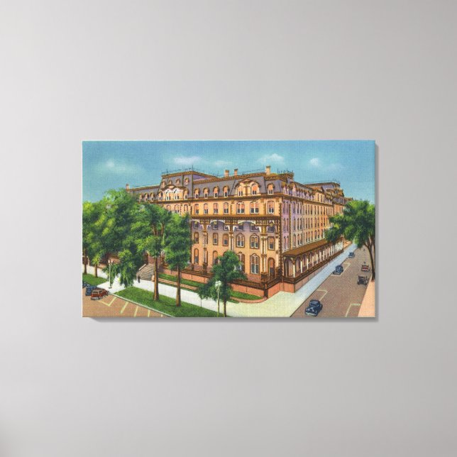 Exterior View of the US Hotel Canvas Print (Front)