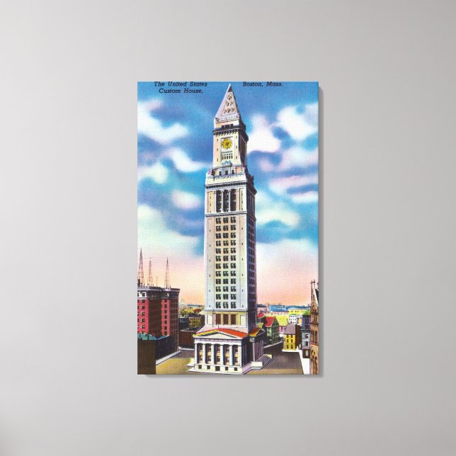 Exterior View of US Custom House Canvas Print (Front)