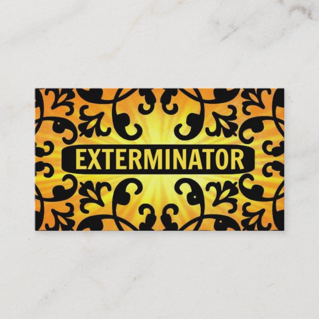 Exterminateur Sunshine Damask Carte de visite (Devant)