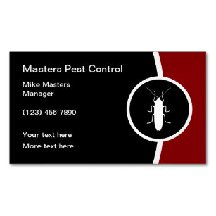Exterminating Services Modern Insect Design Magnetic Business Card
