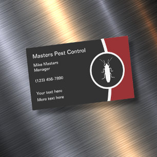Exterminating Services Modern Insect Design Magnetic Business Card