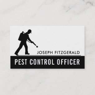 Exterminator, Black & White Pest Control Business Card