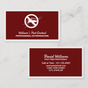 Exterminator Pest Control Business Card