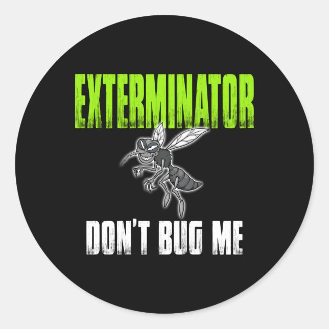 Exterminator Pest Control Professional Classic Round Sticker (Front)