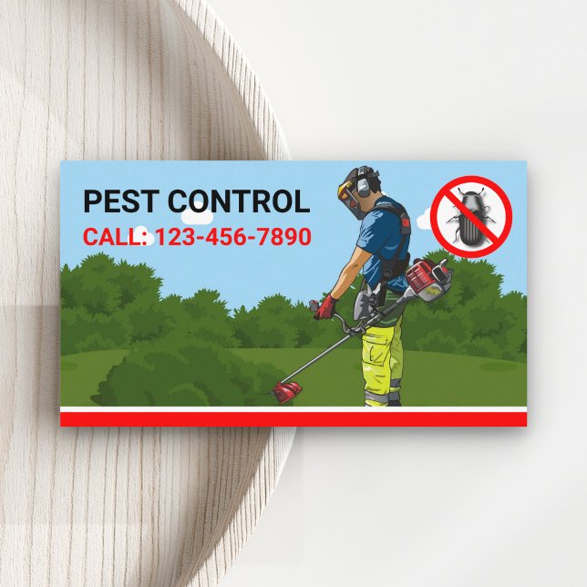 Exterminator Professional Pest Control Service Business Card (Creator Uploaded)