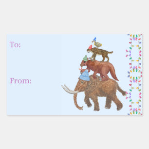 Extinct Animal Holiday Sticker
