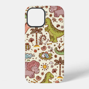 Extinct animals. Prehistoric Reptiles. Cute Cartoo iPhone 12 Case