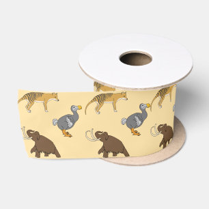 Extinct Animals Satin Ribbon
