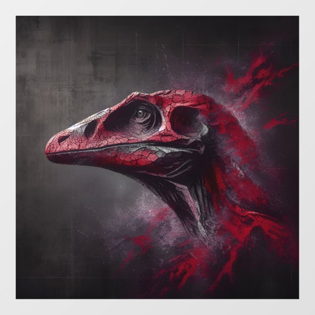 Extinct Dinosaur Head Artwork 1 Window Cling (Sheet)