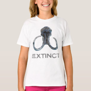 Extinct Woolly Mammoth Fossil Head Version 1 T-Shirt