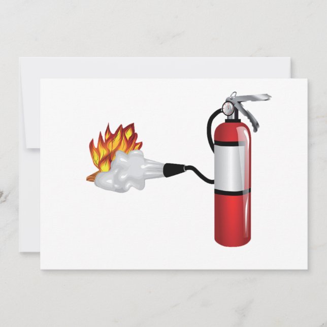 Extincteur éteignant des invitations du feu (Devant)