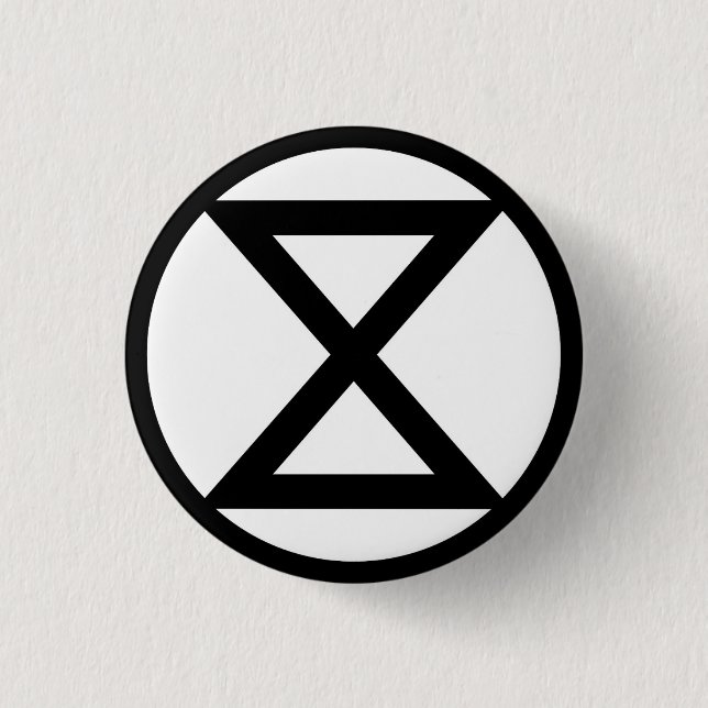 Extinction symbol 1 inch round button (Front)