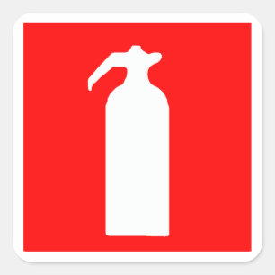 extinguidor de fuego - extintor de incendios square sticker