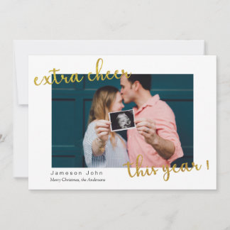 extra cheer this year announcement holiday card