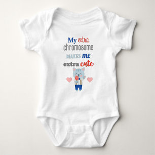 Extra Chromosome, Extra Cute Cat Baby Bodysuit