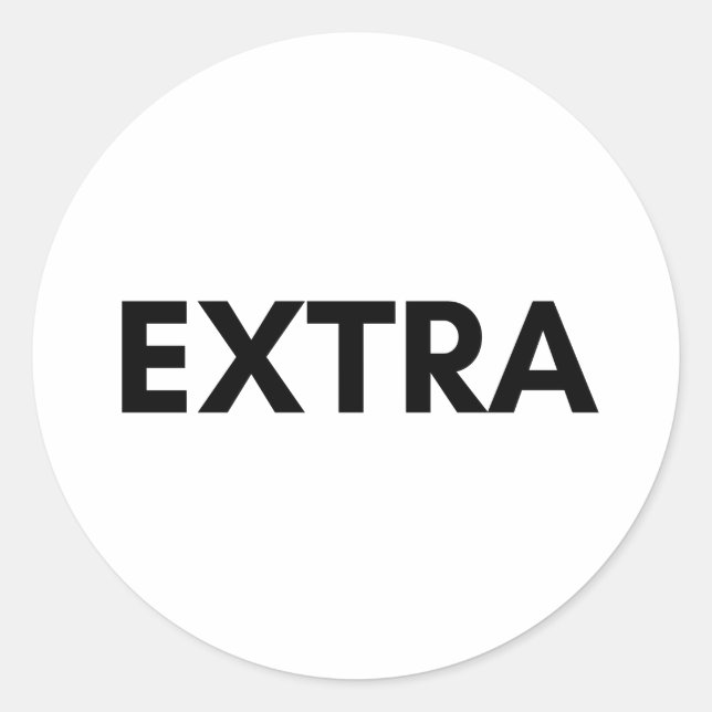 extra classic round sticker (Front)