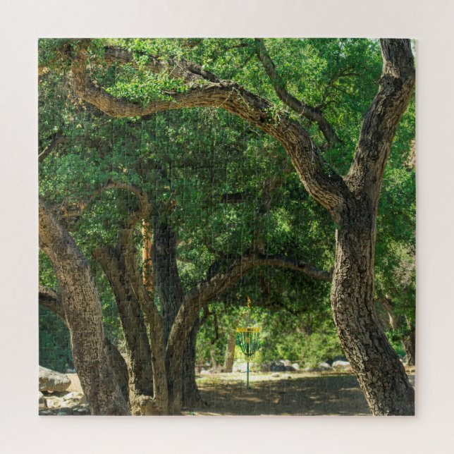 Extra Difficult Disk Golf Forest Puzzle (Vertical)