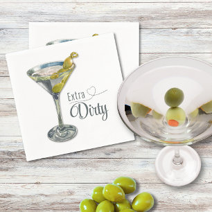 Extra Dirty Martini Cocktail Napkin