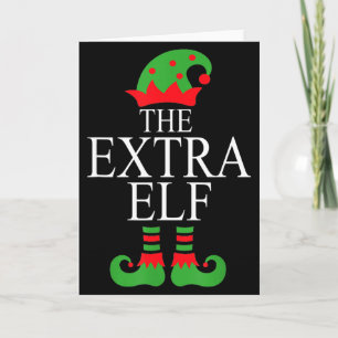 Extra Elf Family Matching Christmas Group Pajama M Card