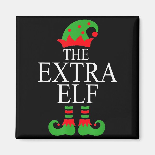 Extra Elf Family Matching Christmas Group Pajama M Magnet (Front)