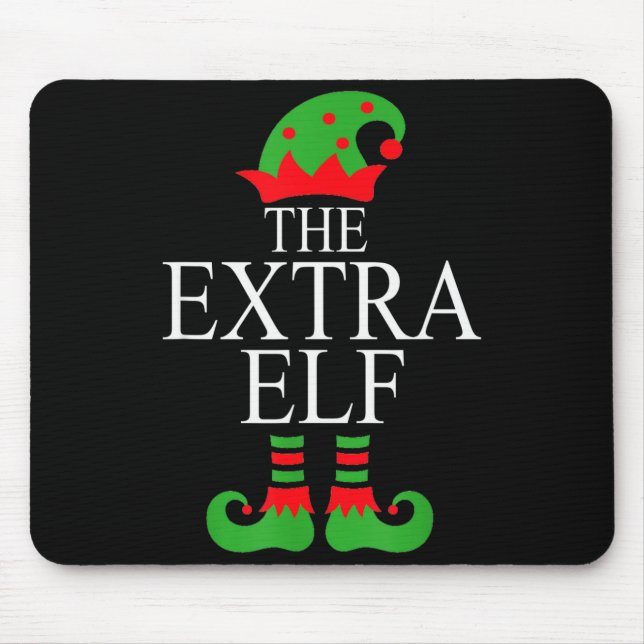 Extra Elf Family Matching Christmas Group Pajama M Mouse Pad (Front)