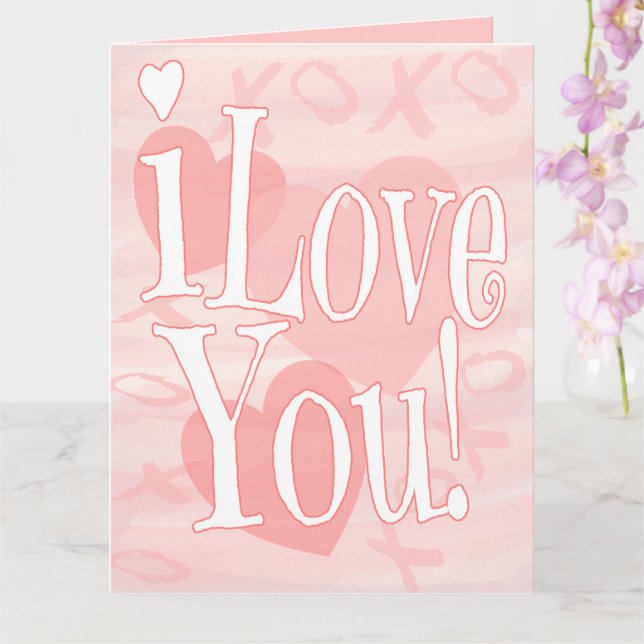 Extra Grand Rose Je T'Aime Avec Cartes Coeur (Orchidée)
