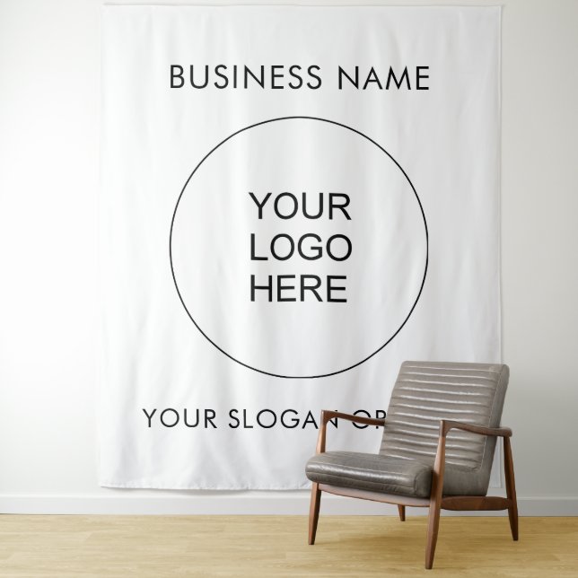 Extra Large Backdrop Your Logo Slogan Vertical Tapestry (In Situ)