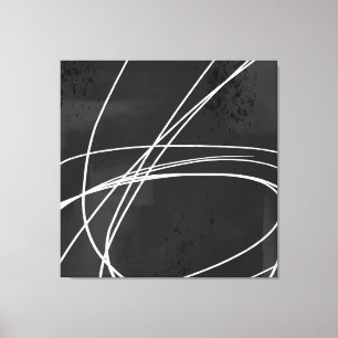 Extra Large Black White Modern Minimalist Abstract Canvas Print