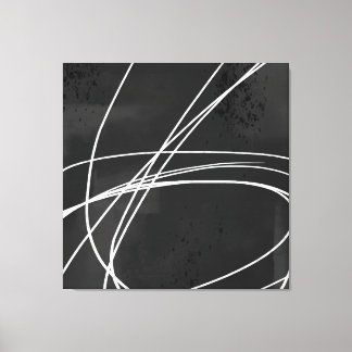 Extra Large Black White Modern Minimalist Abstract Canvas Print