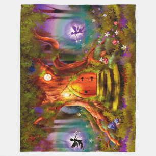 Extra large fleece blanket Magic Fairy Tree