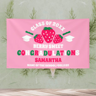 Extra Large Strawberry 2025 Graduation Banner