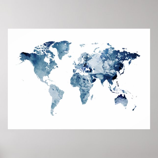 Extra large world map poster (Front)