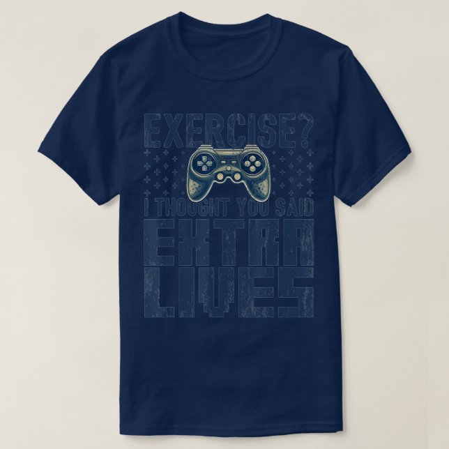 Extra Lives Funny Video Game Controller Retro  Boy T-Shirt (Design Front)