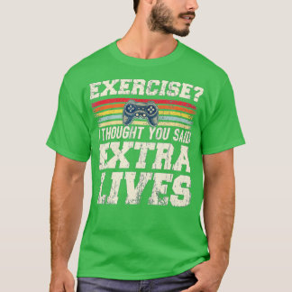 Extra Lives Funny Video Game Controller Retro Boy T-Shirt