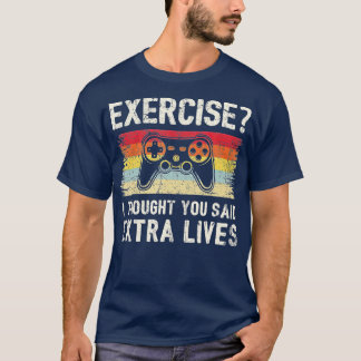 Extra Lives Funny Video Game Controller Retro  Boy T-Shirt