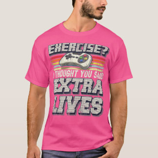 Extra Lives Funny Video Game Controller Retro  Boy T-Shirt