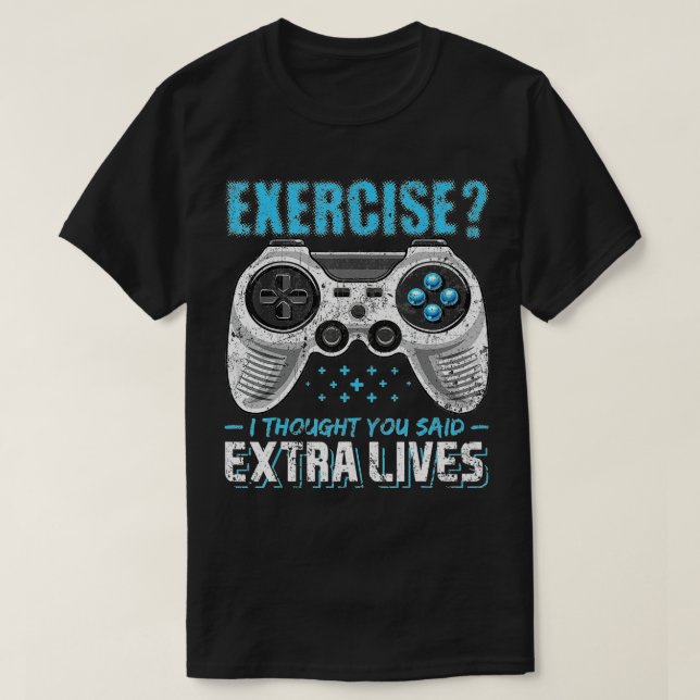 Extra Lives Funny Video Game Controller Retro  Boy T-Shirt (Design Front)