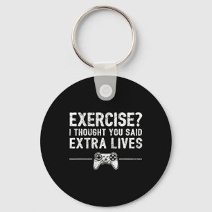 Extra Lives Funny Video Game Controller Retro Game Keychain
