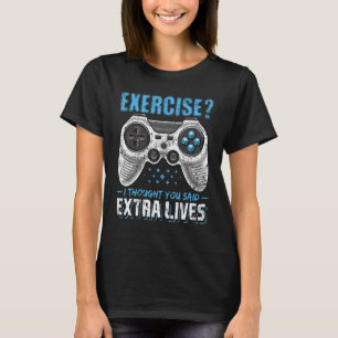 Extra Lives   Video Game Controller Retro Gamer Bo T-Shirt