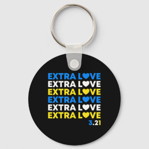 Extra Love World Down Syndrome Awareness Day March Keychain