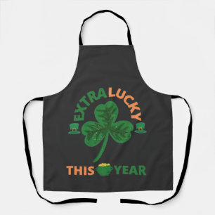 Extra lucky irish this year funny  apron