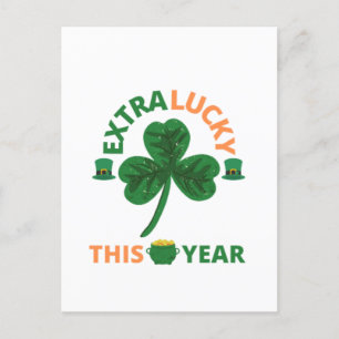 Extra lucky irish this year funny  postcard