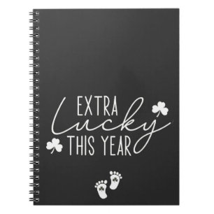 Extra Lucky This Year Pregnancy St Patrick Lucky  Notebook