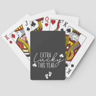 Extra Lucky This Year Pregnancy St Patrick Lucky  Playing Cards