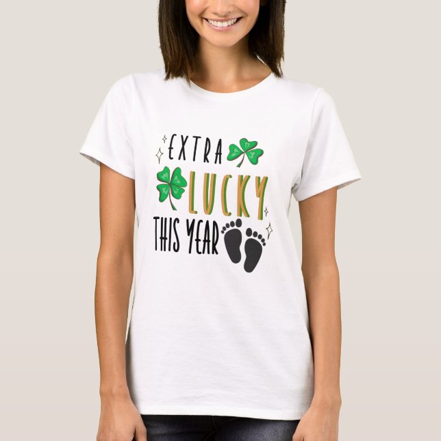 Extra Lucky This Year - St. Patrick's Day T-Shirt (Front)