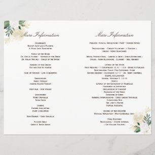 EXTRA PAGE INSERT for Woodland Wedding Programs