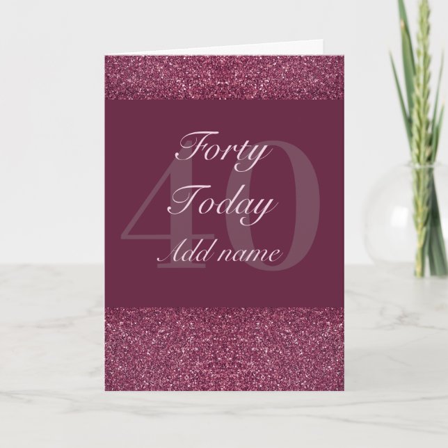 Extra special personalized birthday card 40th (Front)